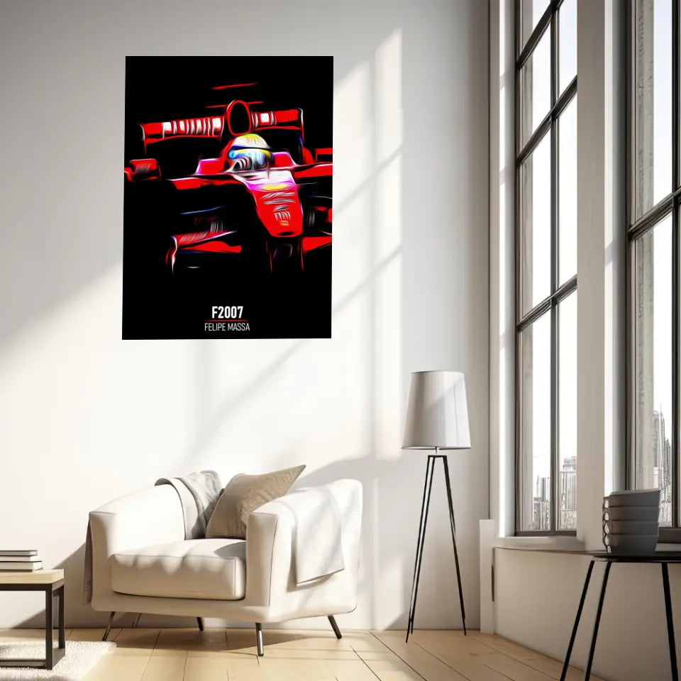 Affiche ou Tableau Ferrari F2007 Felipe Massa Formule 1