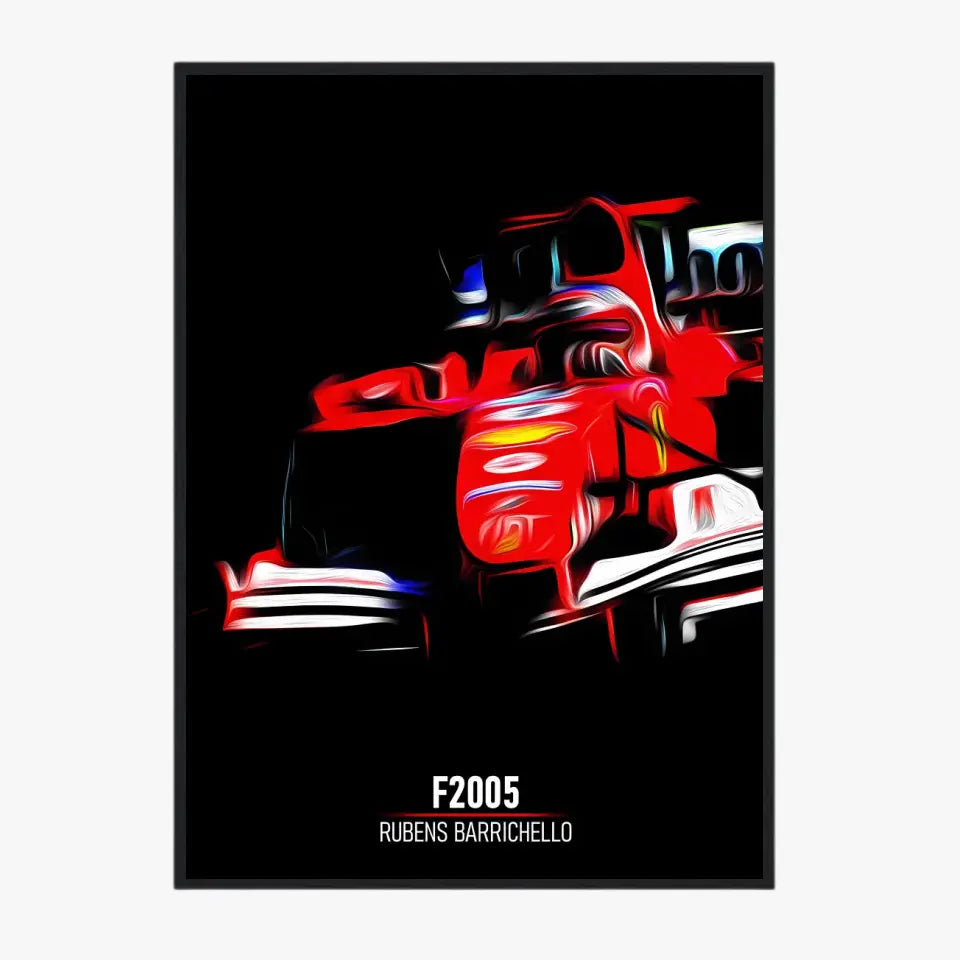 Affiche ou Tableau Ferrari F2005 Rubens Barrichello Formule 1