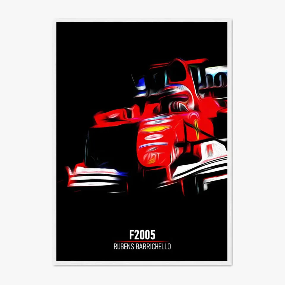 Affiche ou Tableau Ferrari F2005 Rubens Barrichello Formule 1