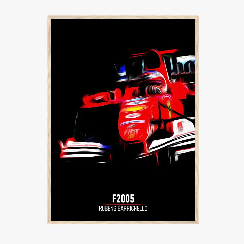 Affiche ou Tableau Ferrari F2005 Rubens Barrichello Formule 1