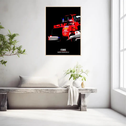 Affiche ou Tableau Ferrari F2005 Rubens Barrichello Formule 1