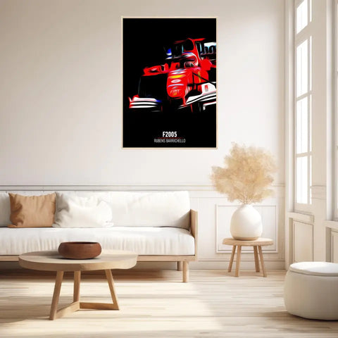 Affiche ou Tableau Ferrari F2005 Rubens Barrichello Formule 1