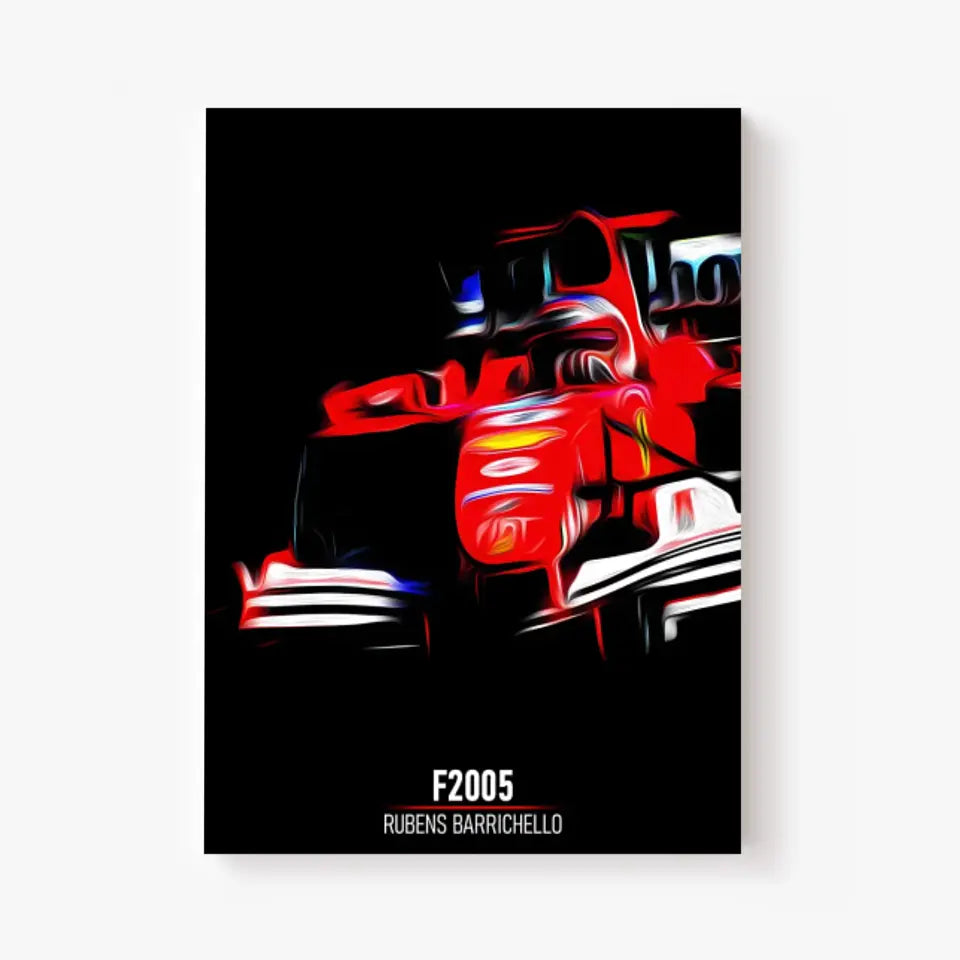 Affiche ou Tableau Ferrari F2005 Rubens Barrichello Formule 1