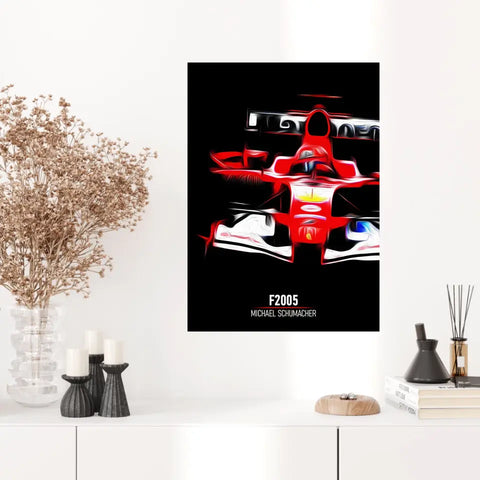 Affiche ou Tableau Ferrari F2005 Michael Schumacher Formule 1
