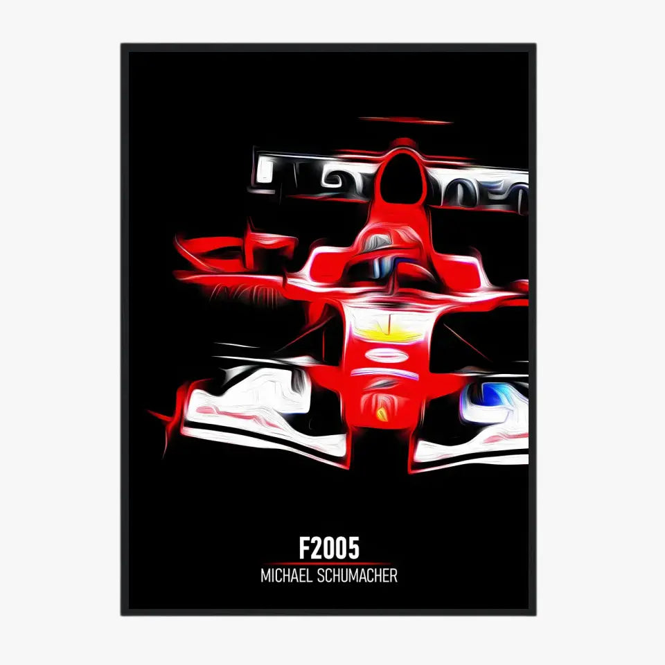 Affiche ou Tableau Ferrari F2005 Michael Schumacher Formule 1