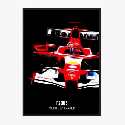 Affiche ou Tableau Ferrari F2005 Michael Schumacher Formule 1