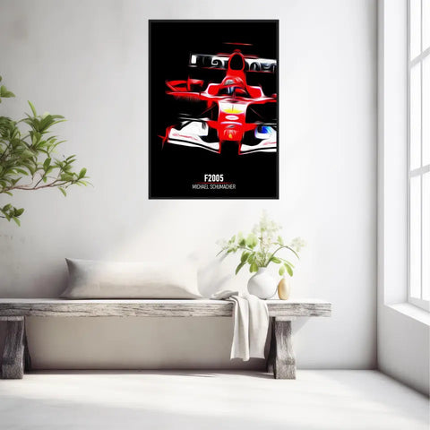 Affiche ou Tableau Ferrari F2005 Michael Schumacher Formule 1