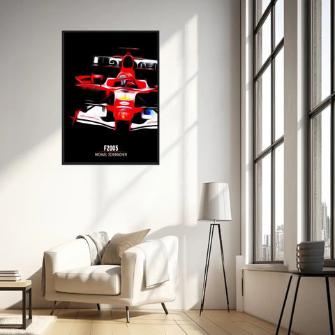 Affiche ou Tableau Ferrari F2005 Michael Schumacher Formule 1
