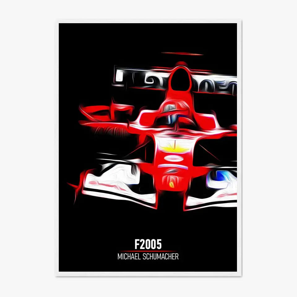 Affiche ou Tableau Ferrari F2005 Michael Schumacher Formule 1