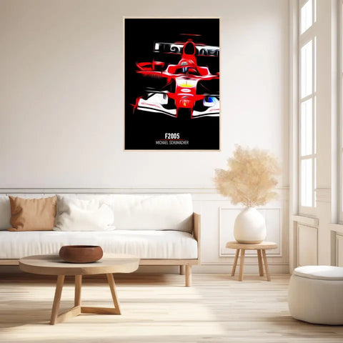 Affiche ou Tableau Ferrari F2005 Michael Schumacher Formule 1
