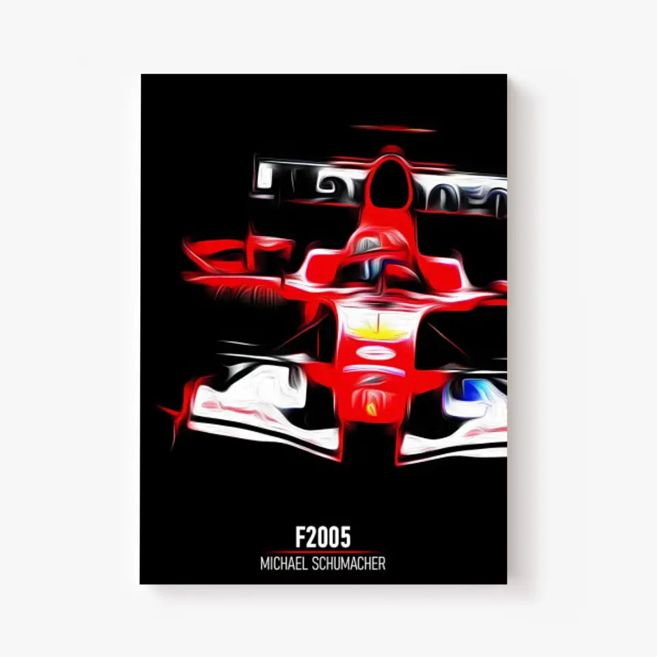 Affiche ou Tableau Ferrari F2005 Michael Schumacher Formule 1