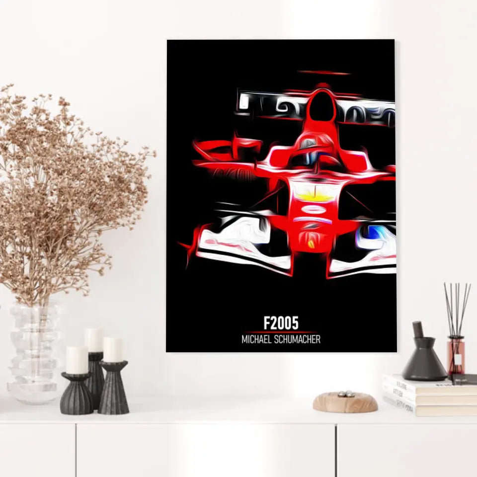 Affiche ou Tableau Ferrari F2005 Michael Schumacher Formule 1