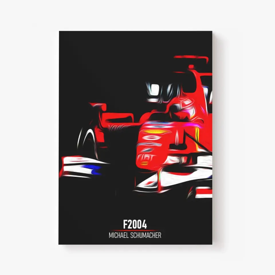 Affiche ou Tableau Ferrari F2004 Michael Schumacher Formule 1