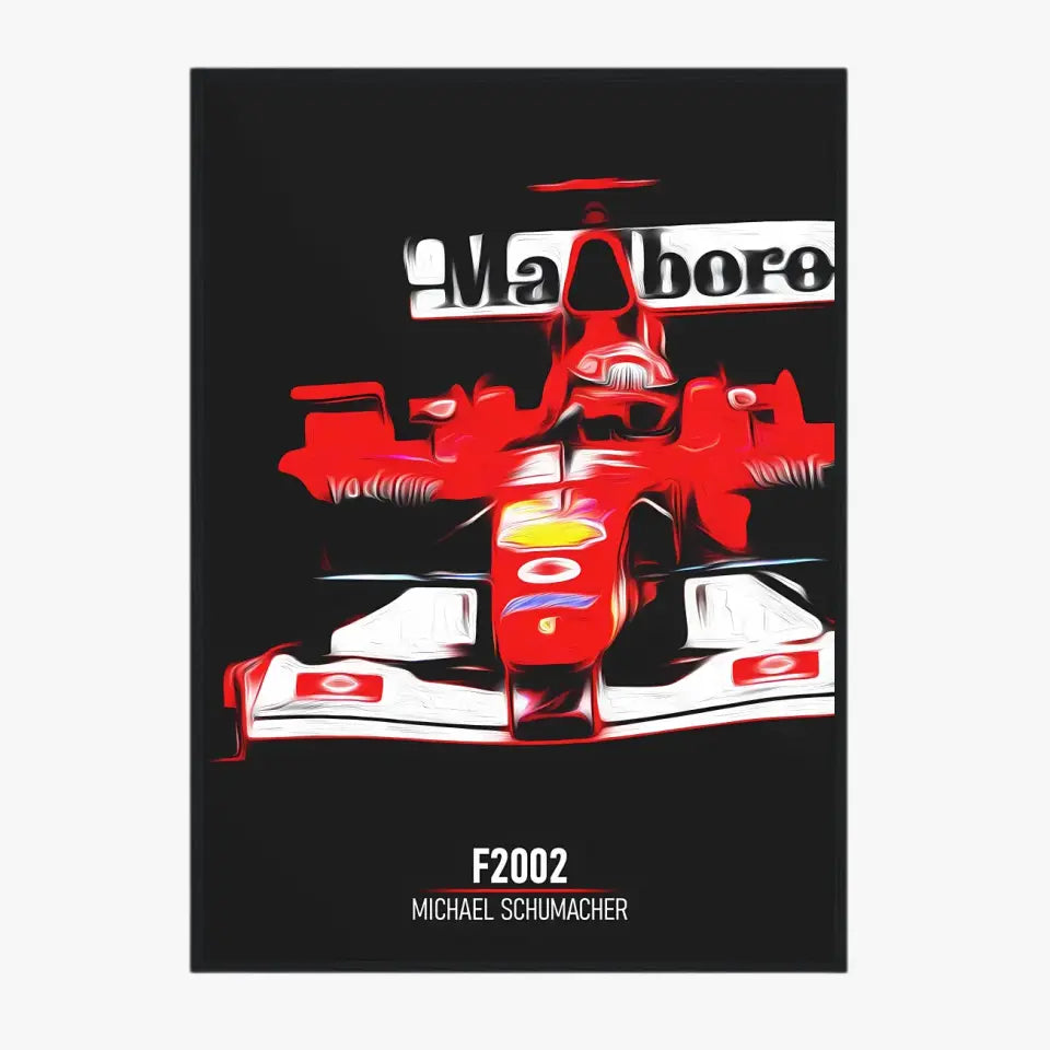 Affiche ou Tableau Ferrari F2002 Michael Schumacher Formule 1