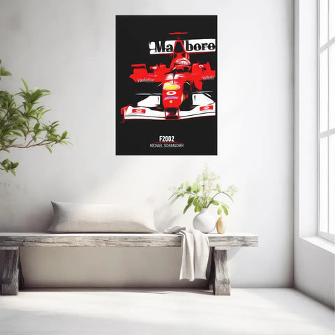 Affiche ou Tableau Ferrari F2002 Michael Schumacher Formule 1