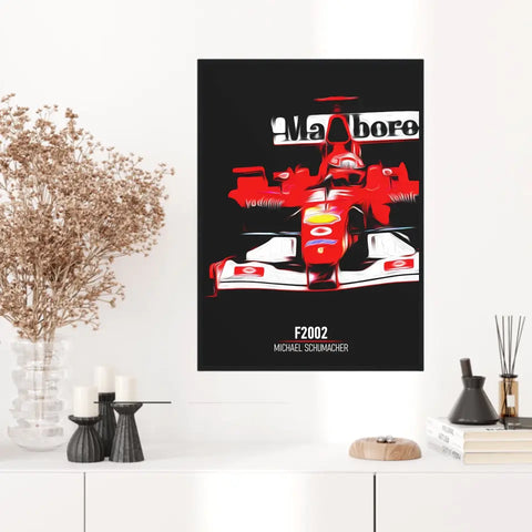 Affiche ou Tableau Ferrari F2002 Michael Schumacher Formule 1