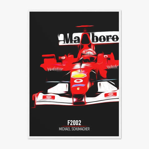 Affiche ou Tableau Ferrari F2002 Michael Schumacher Formule 1