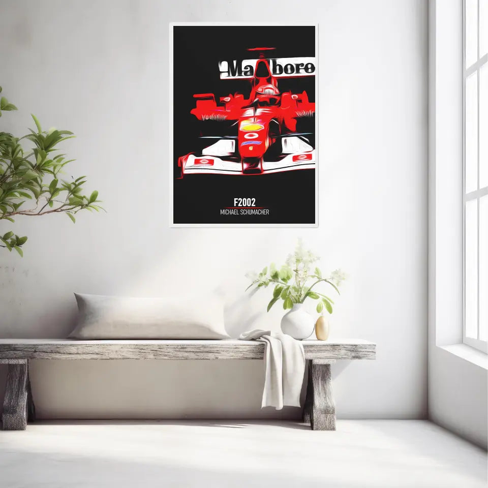 Affiche ou Tableau Ferrari F2002 Michael Schumacher Formule 1