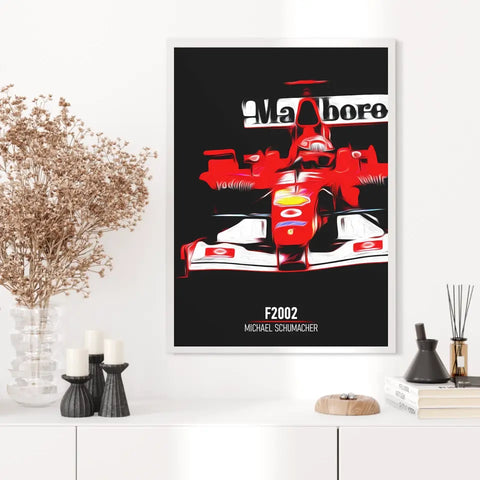 Affiche ou Tableau Ferrari F2002 Michael Schumacher Formule 1
