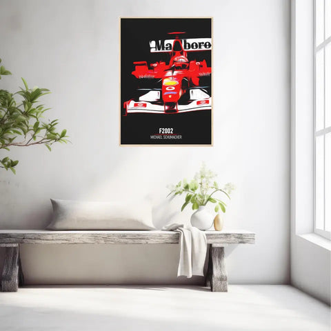 Affiche ou Tableau Ferrari F2002 Michael Schumacher Formule 1