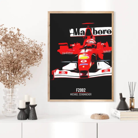 Affiche ou Tableau Ferrari F2002 Michael Schumacher Formule 1