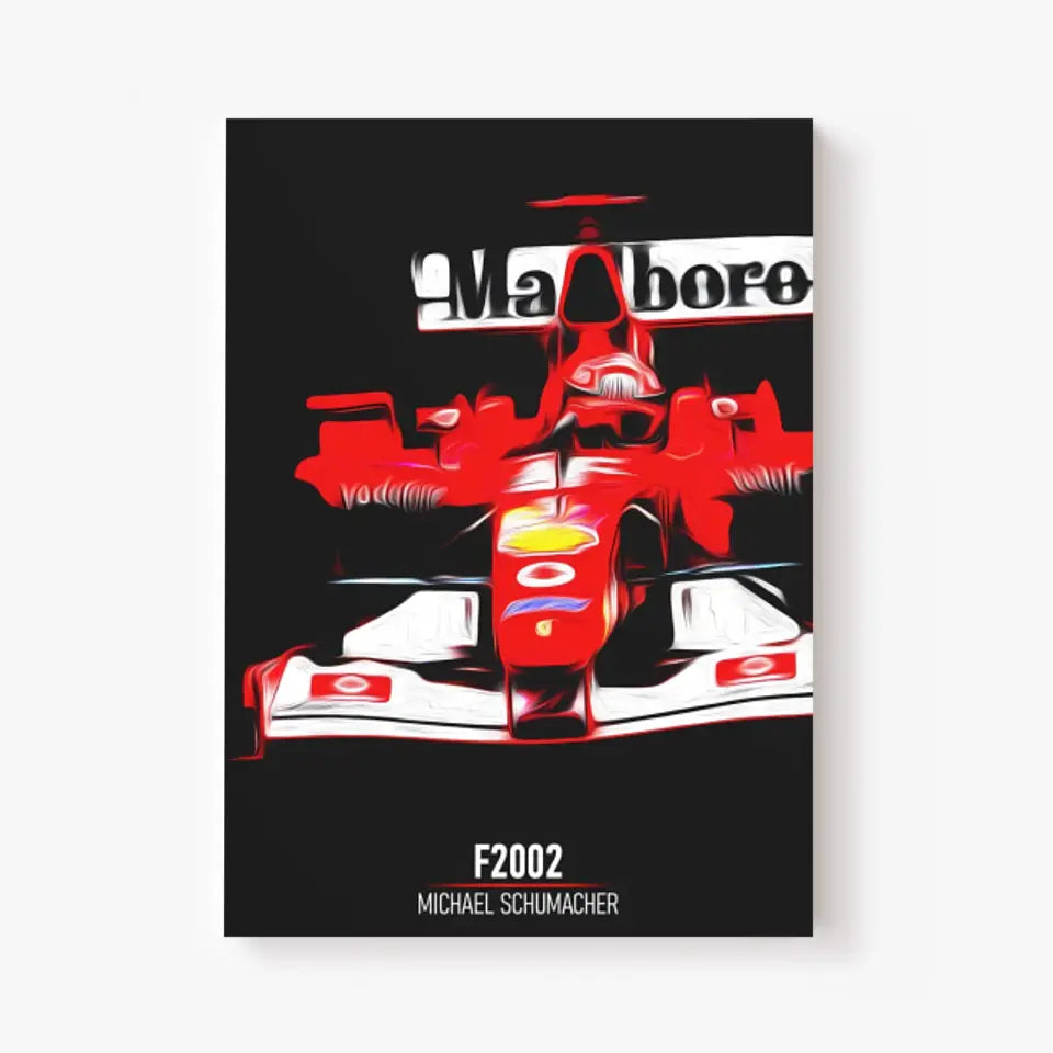 Affiche ou Tableau Ferrari F2002 Michael Schumacher Formule 1