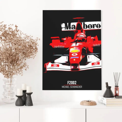 Affiche ou Tableau Ferrari F2002 Michael Schumacher Formule 1