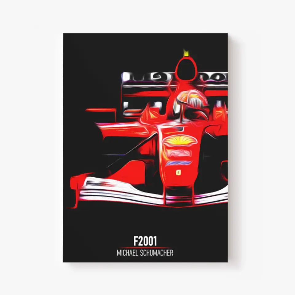 Affiche ou Tableau Ferrari F2001 Michael Schumacher Formule 1