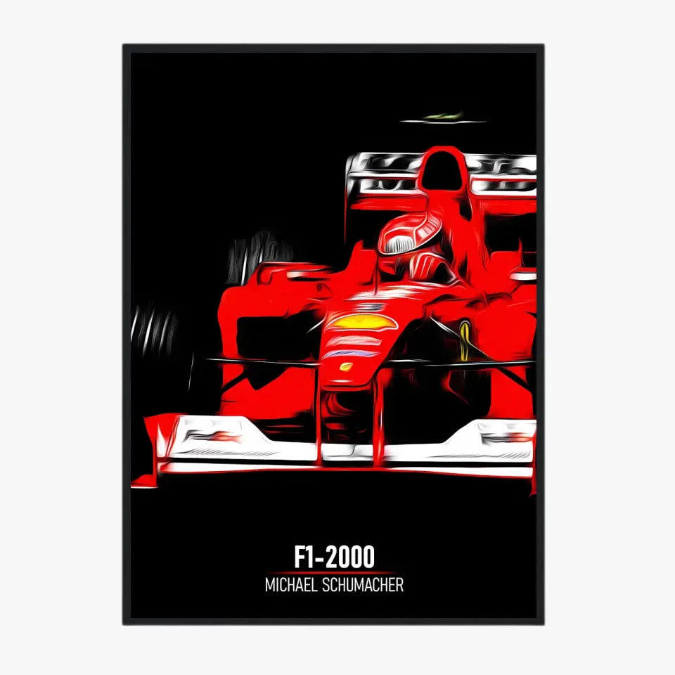 Affiche ou Tableau Ferrari F1-2000 Michael Schumacher Formule 1