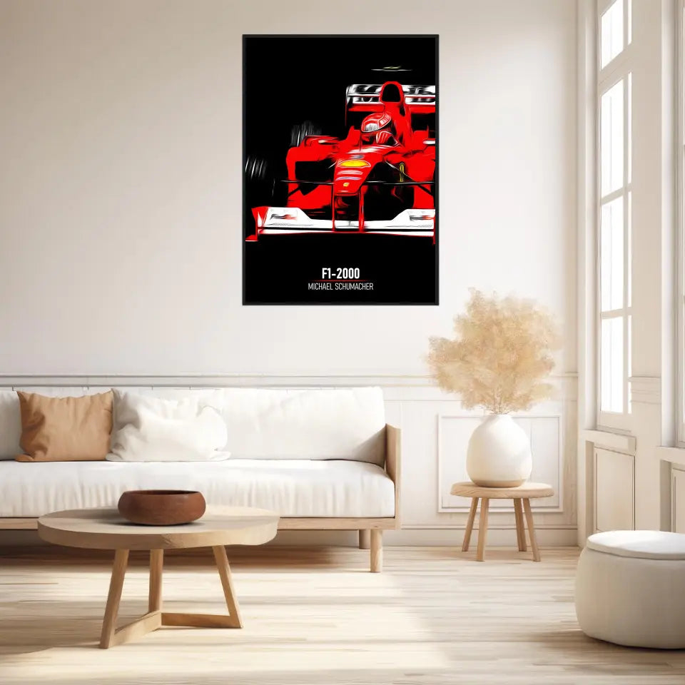 Affiche ou Tableau Ferrari F1-2000 Michael Schumacher Formule 1