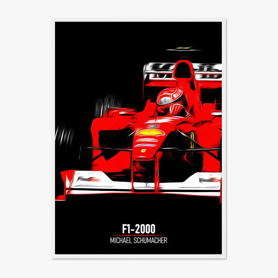 Affiche ou Tableau Ferrari F1-2000 Michael Schumacher Formule 1