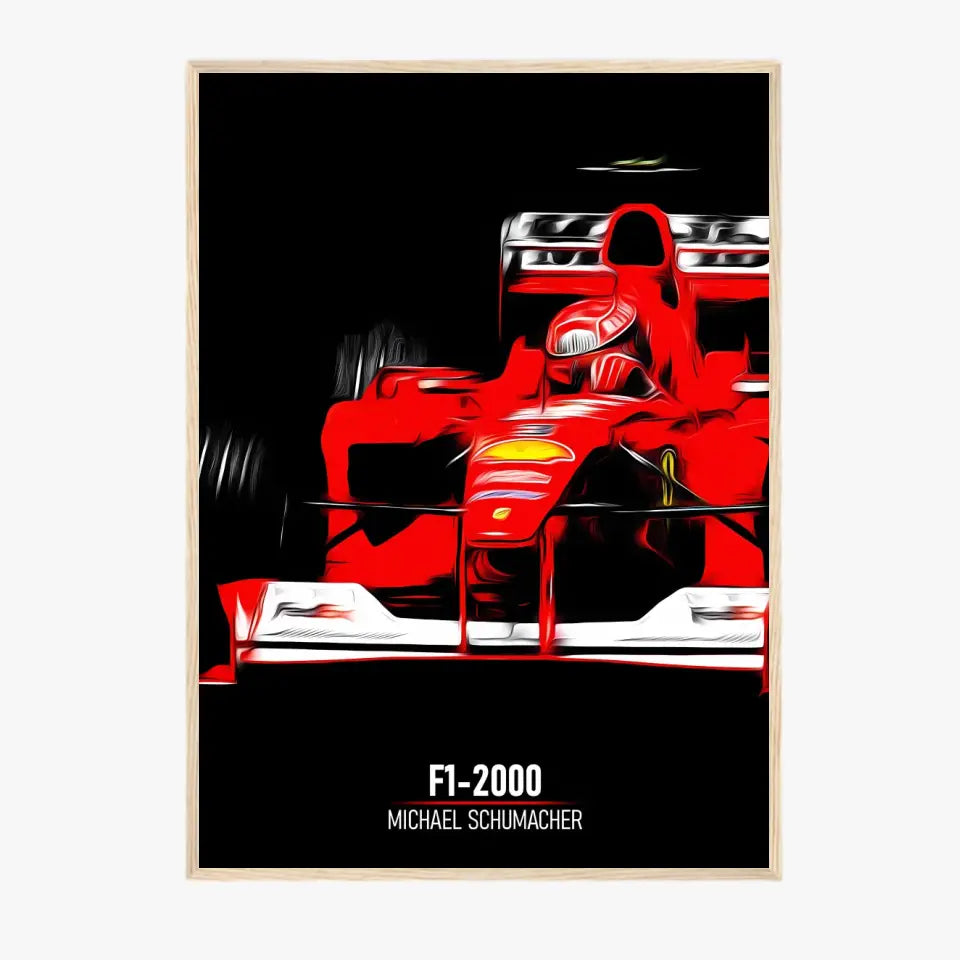 Affiche ou Tableau Ferrari F1-2000 Michael Schumacher Formule 1