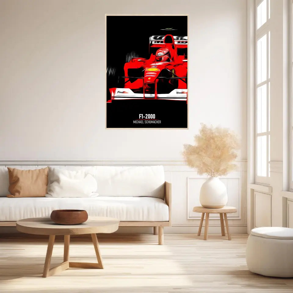 Affiche ou Tableau Ferrari F1-2000 Michael Schumacher Formule 1