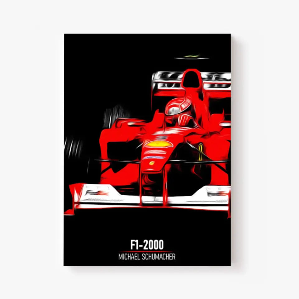 Affiche ou Tableau Ferrari F1-2000 Michael Schumacher Formule 1