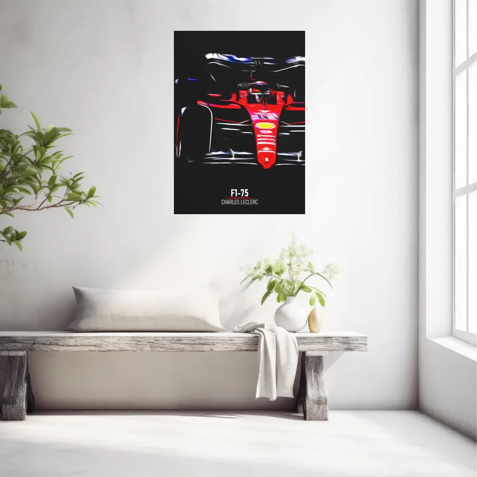 Affiche ou Tableau Ferrari F1-75 Charles Leclerc 2022 Formule 1