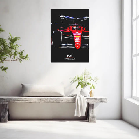 Affiche ou Tableau Ferrari F1-75 Charles Leclerc 2022 Formule 1