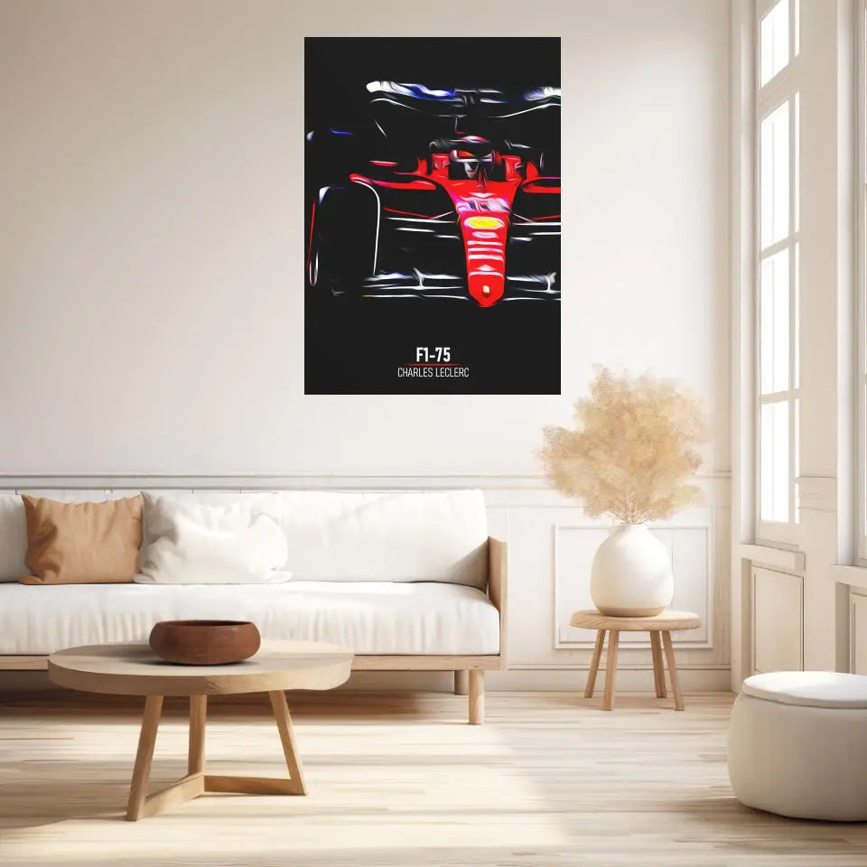 Affiche ou Tableau Ferrari F1-75 Charles Leclerc 2022 Formule 1