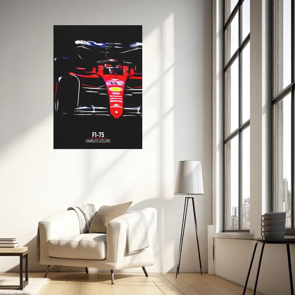 Affiche ou Tableau Ferrari F1-75 Charles Leclerc 2022 Formule 1