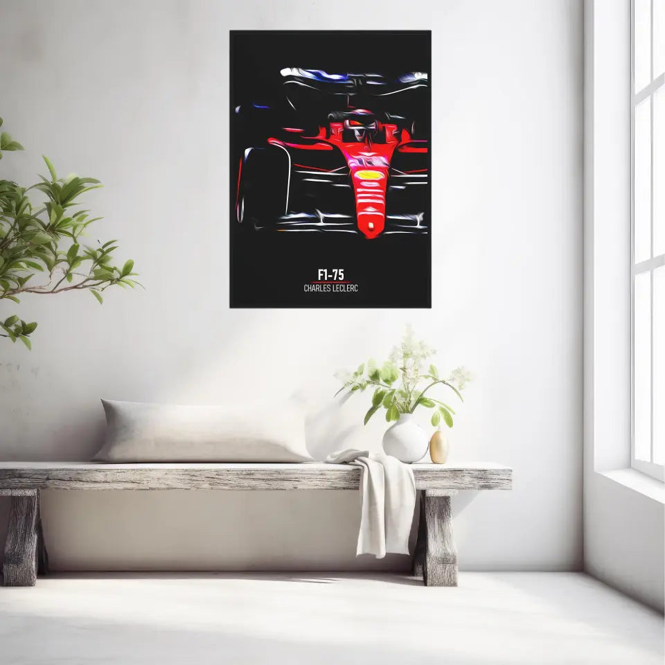 Affiche ou Tableau Ferrari F1-75 Charles Leclerc 2022 Formule 1