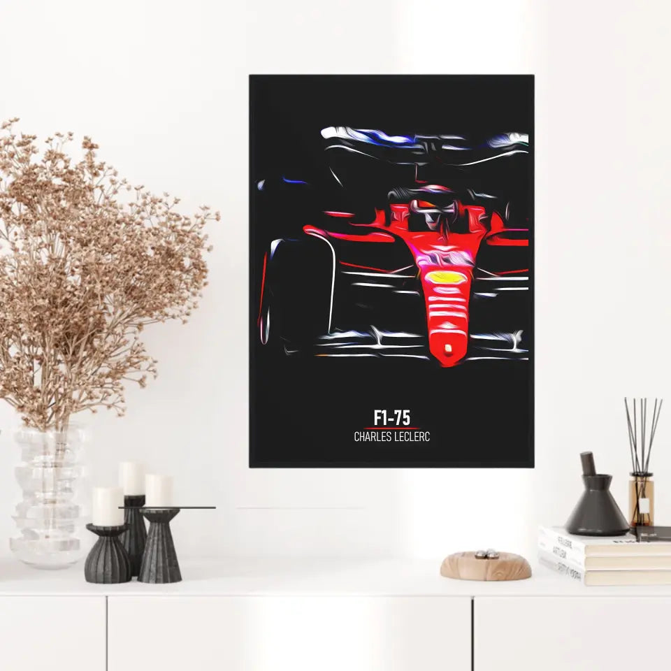 Affiche ou Tableau Ferrari F1-75 Charles Leclerc 2022 Formule 1