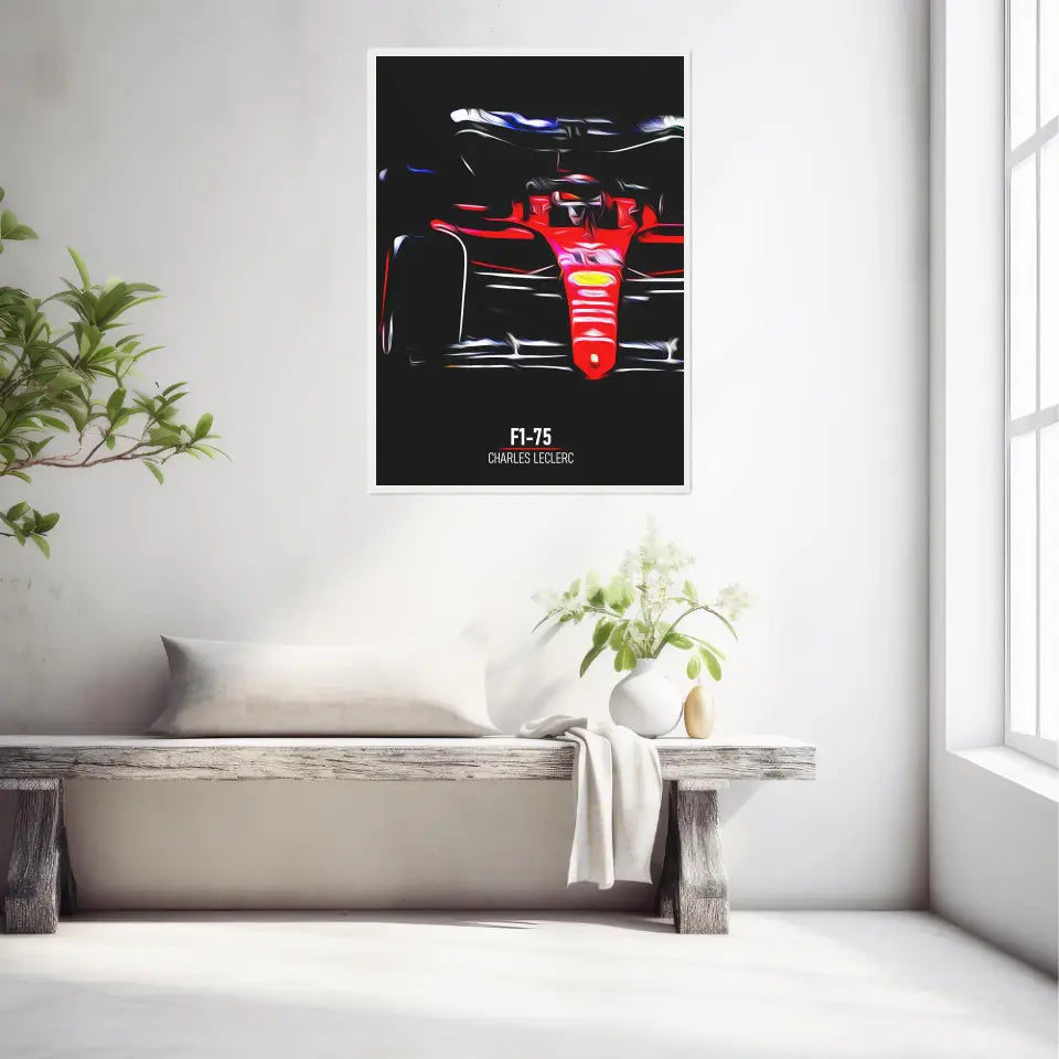 Affiche ou Tableau Ferrari F1-75 Charles Leclerc 2022 Formule 1
