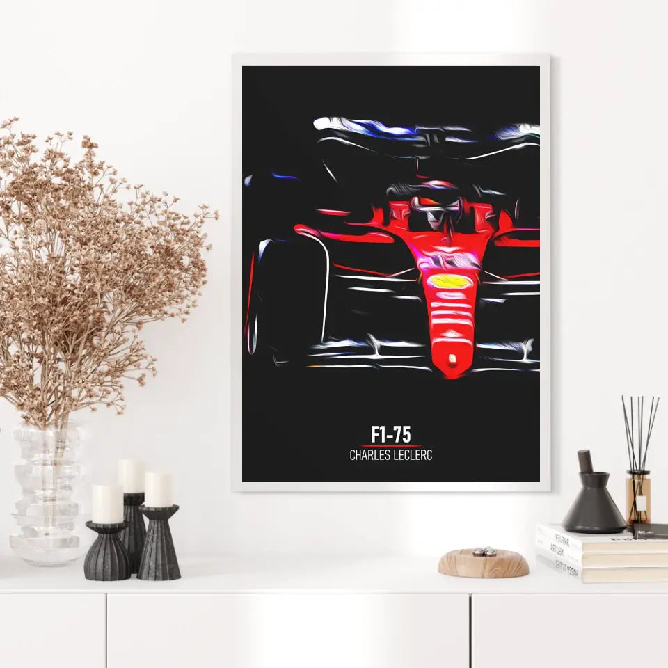 Affiche ou Tableau Ferrari F1-75 Charles Leclerc 2022 Formule 1