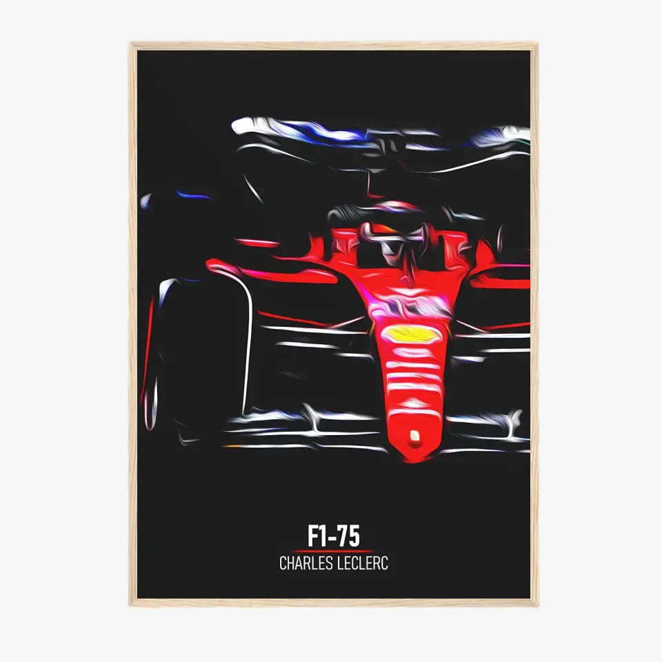 Affiche ou Tableau Ferrari F1-75 Charles Leclerc 2022 Formule 1