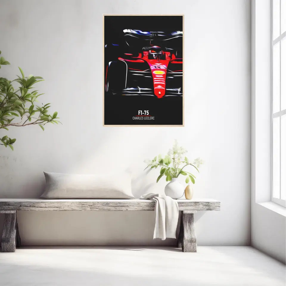 Affiche ou Tableau Ferrari F1-75 Charles Leclerc 2022 Formule 1