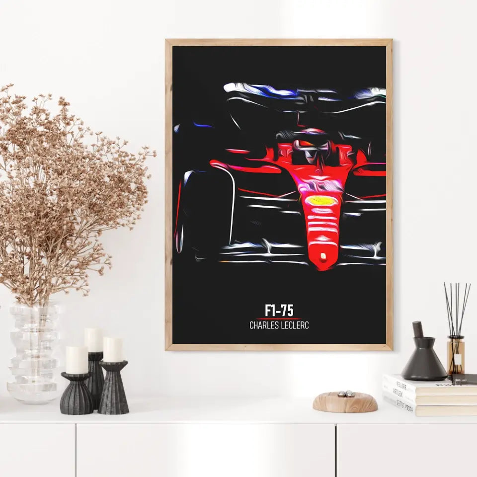 Affiche ou Tableau Ferrari F1-75 Charles Leclerc 2022 Formule 1