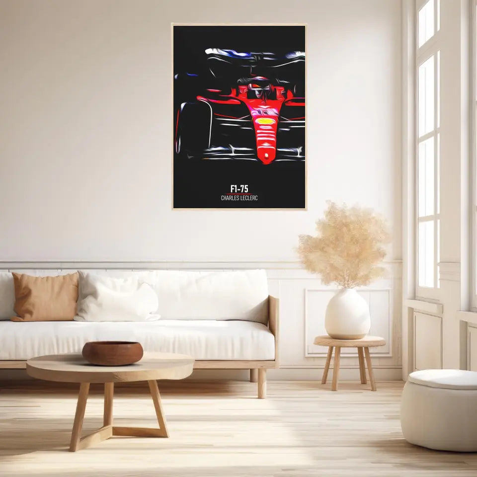 Affiche ou Tableau Ferrari F1-75 Charles Leclerc 2022 Formule 1