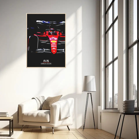 Affiche ou Tableau Ferrari F1-75 Charles Leclerc 2022 Formule 1