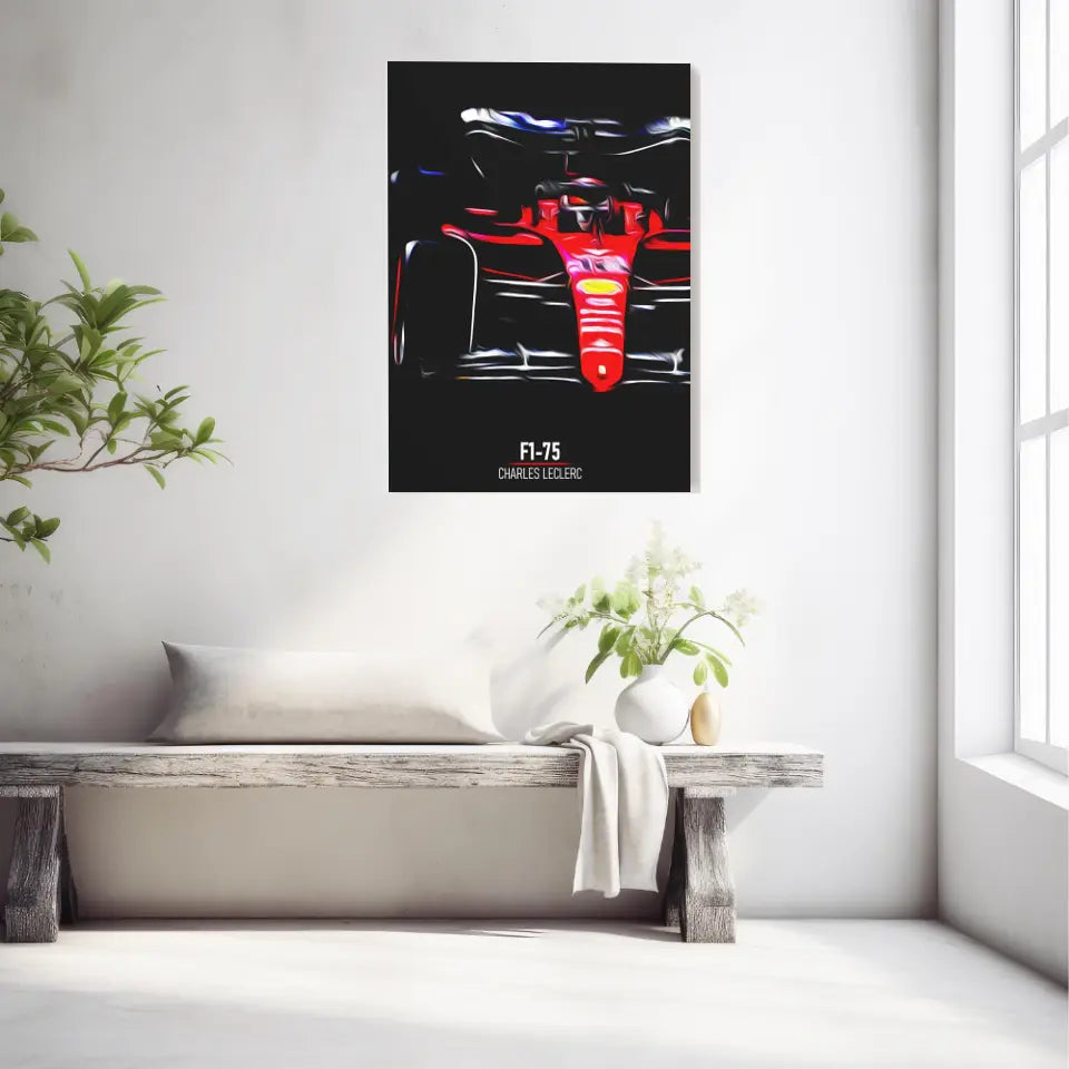 Affiche ou Tableau Ferrari F1-75 Charles Leclerc 2022 Formule 1