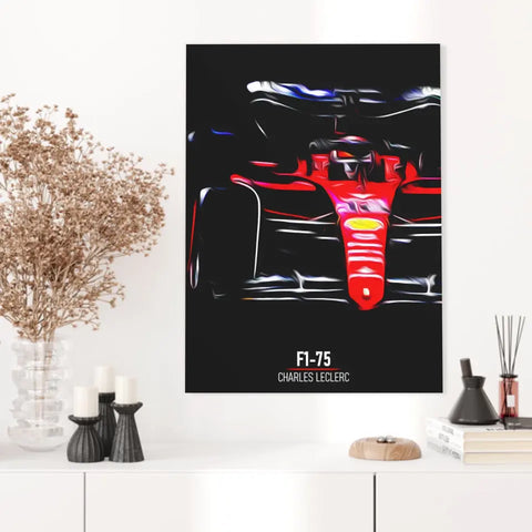 Affiche ou Tableau Ferrari F1-75 Charles Leclerc 2022 Formule 1