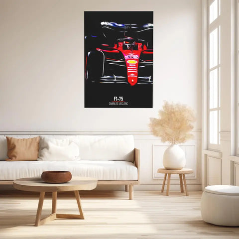 Affiche ou Tableau Ferrari F1-75 Charles Leclerc 2022 Formule 1